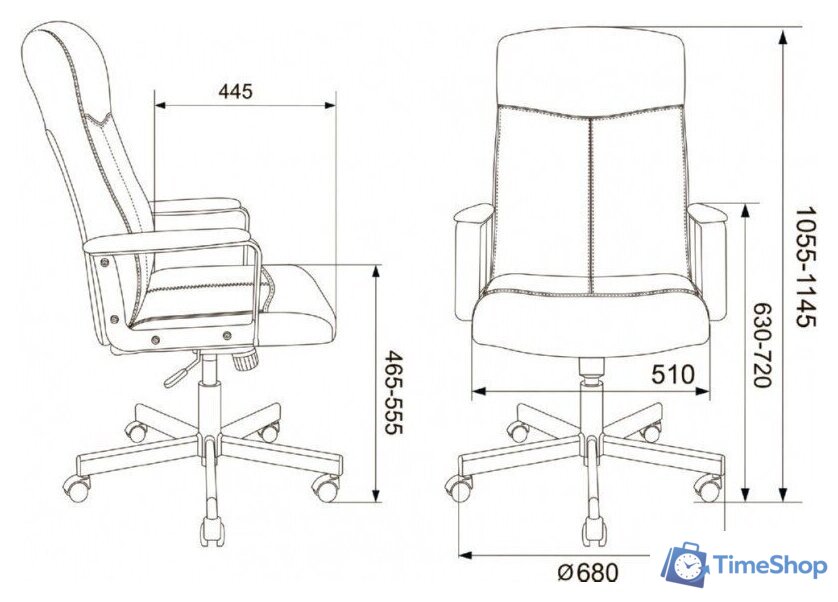 Офисное кресло Бюрократ Dominus (черный, экокожа) - Изображение №8 — Интернет-магазин Time-Shop