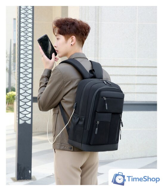 Городской рюкзак Miru Sallerus 15.6 (черный) - Изображение №12 — Интернет-магазин Time-Shop