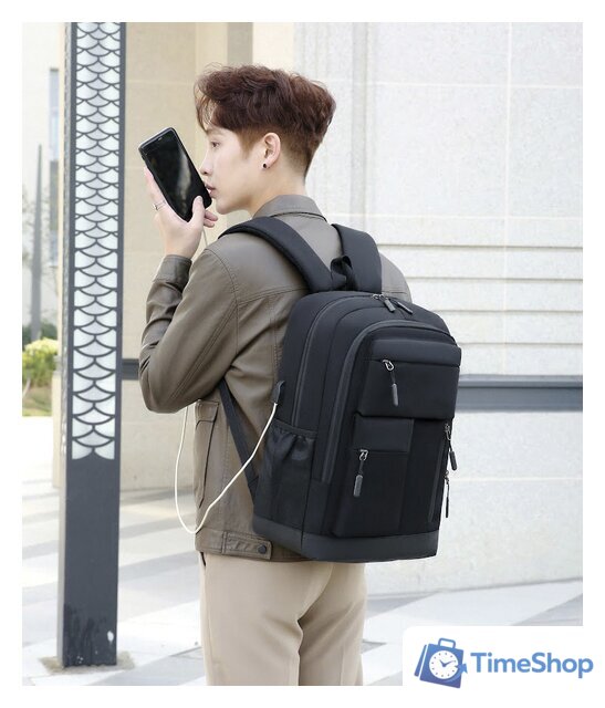 Городской рюкзак Miru Sallerus 15.6 (черный) - Изображение №18 — Интернет-магазин Time-Shop