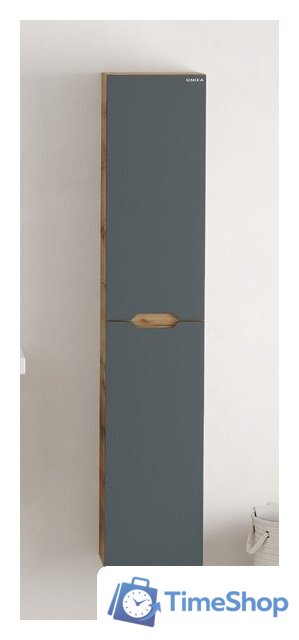  Onika Шкаф-пенал для ванной Айленд 30 403085 (графит/дуб крафт золотой) - Изображение №1 — Интернет-магазин Time-Shop