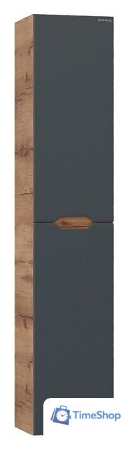  Onika Шкаф-пенал для ванной Айленд 30 403085 (графит/дуб крафт золотой) - Изображение №2 — Интернет-магазин Time-Shop