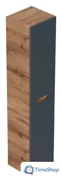  Onika Шкаф-пенал для ванной Айленд 30 403085 (графит/дуб крафт золотой) - Изображение №4 — Интернет-магазин Time-Shop