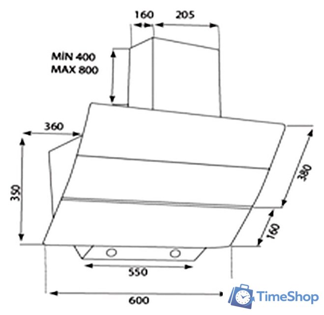 Кухонная вытяжка Ginzzu HKH-215 - Изображение №8 — Интернет-магазин Time-Shop