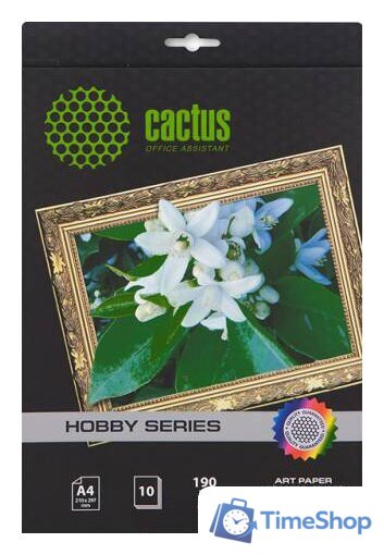 Фотобумага CACTUS матовая A4 190 г/кв.м. 10 листов [CS-DA419010] - Изображение №1 — Интернет-магазин Time-Shop