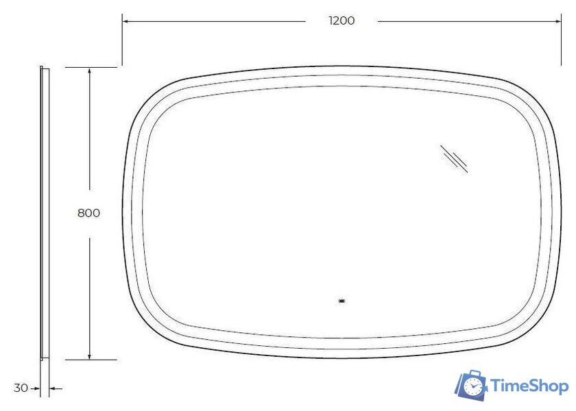  Cezares Зеркало CZR-SPC-MOLVENO-1200-800-MOV - Изображение №2 — Интернет-магазин Time-Shop