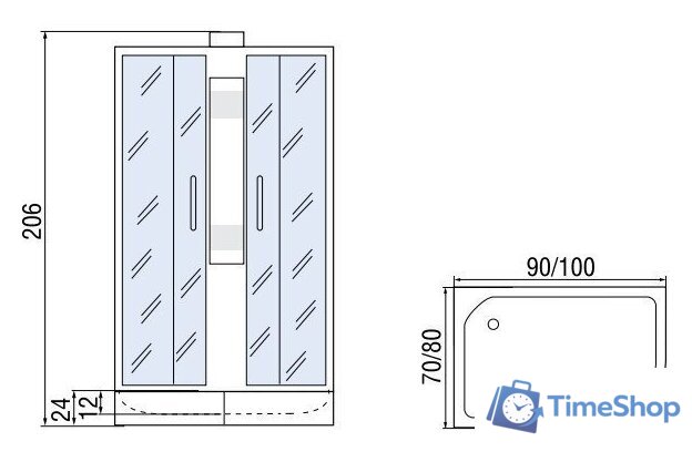 Душевая кабина Мономах Б/К 90/70/24 МЗ R - Изображение №13 — Интернет-магазин Time-Shop