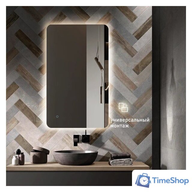  Алмаз-Люкс Зеркало Hanoi 10060s-4 (с подсветкой, с сенсорной кнопкой) - Изображение №2 — Интернет-магазин Time-Shop