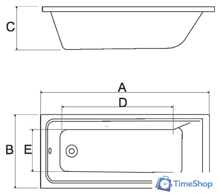 Ванна Alba Spa Gamma 180х70 - Изображение №5 — Интернет-магазин Time-Shop