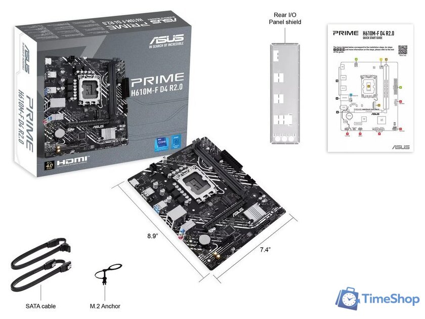 Материнская плата ASUS Prime H610M-F D4 R2.0 - Изображение №7 — Интернет-магазин Time-Shop