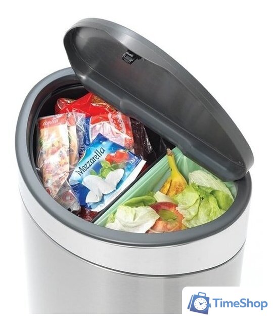 Система сортировки мусора Brabantia Touch Bin Recycle 10+23 л (стальной матовый) - Изображение №8 — Интернет-магазин Time-Shop