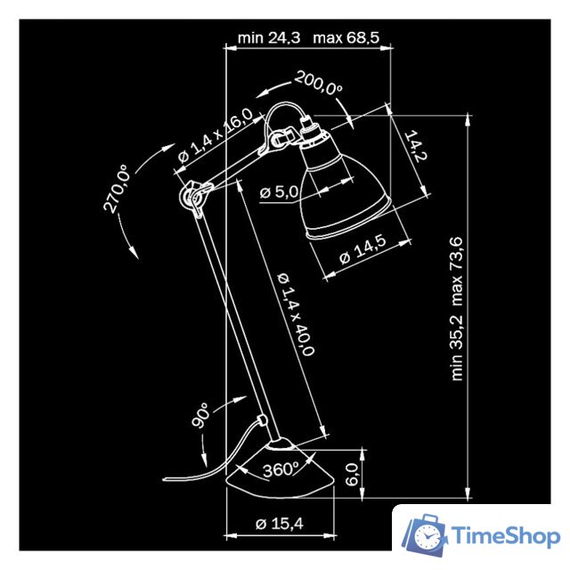 Настольная лампа Lightstar 765917 - Изображение №2 — Интернет-магазин Time-Shop