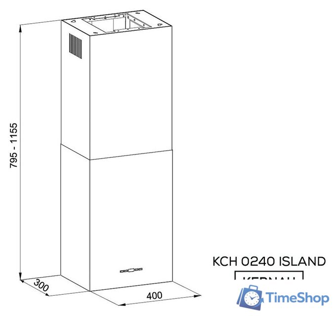 Кухонная вытяжка Kernau KCH 0240 W Island - Изображение №2 — Интернет-магазин Time-Shop