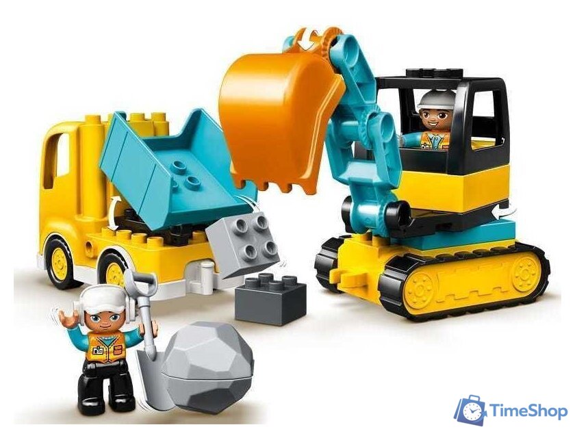 Конструктор LEGO Duplo 10931 Грузовик и гусеничный экскаватор - Изображение №5 — Интернет-магазин Time-Shop