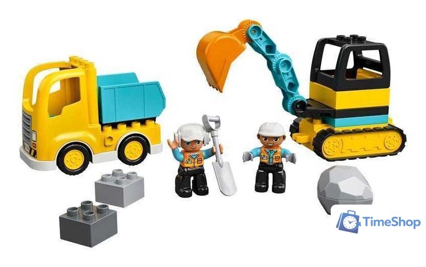 Конструктор LEGO Duplo 10931 Грузовик и гусеничный экскаватор - Изображение №3 — Интернет-магазин Time-Shop