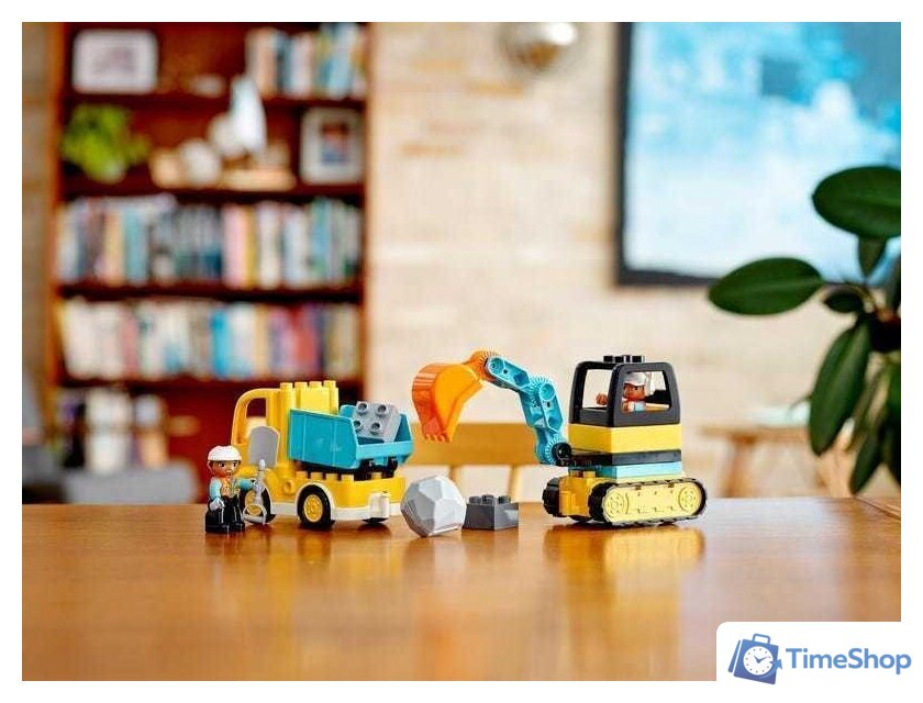 Конструктор LEGO Duplo 10931 Грузовик и гусеничный экскаватор - Изображение №9 — Интернет-магазин Time-Shop