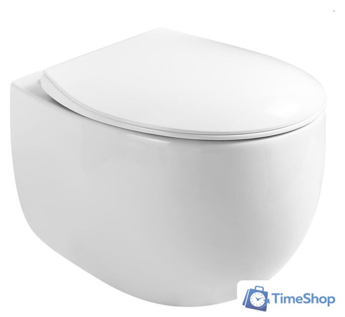 Унитаз подвесной Roxen Egg в комплекте с инсталляцией StounFix Dual Fresh 6 в 1 968031 (кнопка: золото глянцевое ) - Изображение №4 — Интернет-магазин Time-Shop