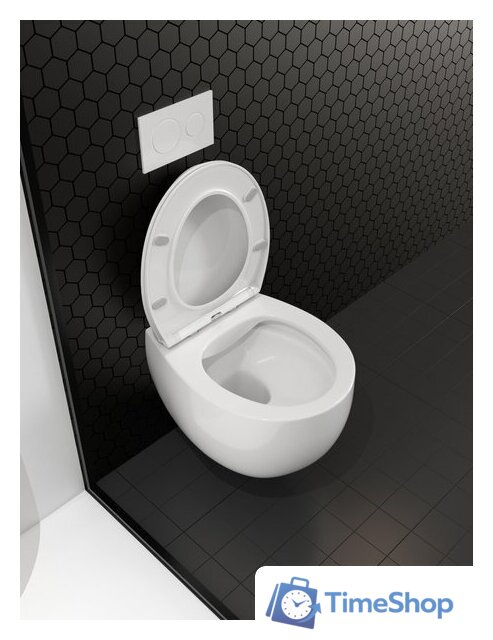 Унитаз подвесной Roxen Egg в комплекте с инсталляцией StounFix Dual Fresh 6 в 1 968031 (кнопка: золото глянцевое ) - Изображение №10 — Интернет-магазин Time-Shop