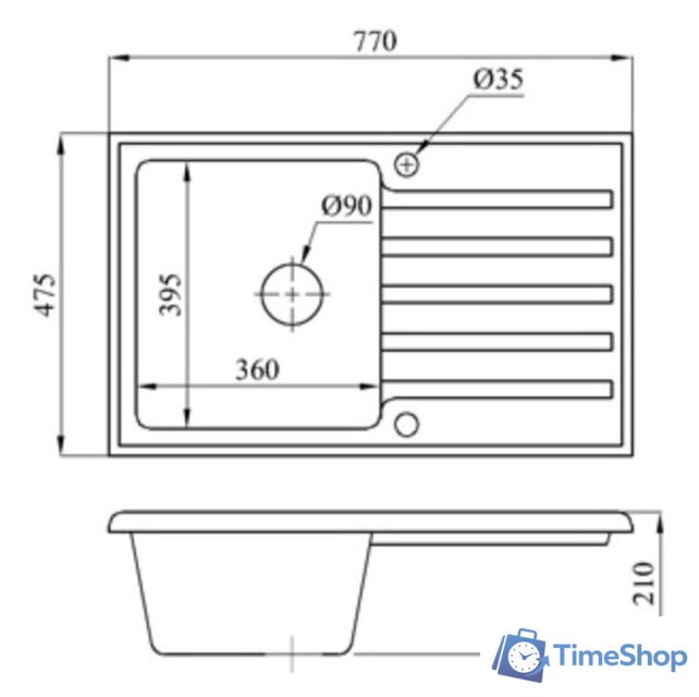 Кухонная мойка БелЭворс Со смесителем и дозатором Styl L + L74004-9 + L405-1 (серый/сатин) - Изображение №9 — Интернет-магазин Time-Shop