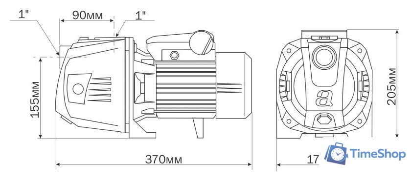 Самовсасывающий насос Aquario AJC-81 - Изображение №4 — Интернет-магазин Time-Shop