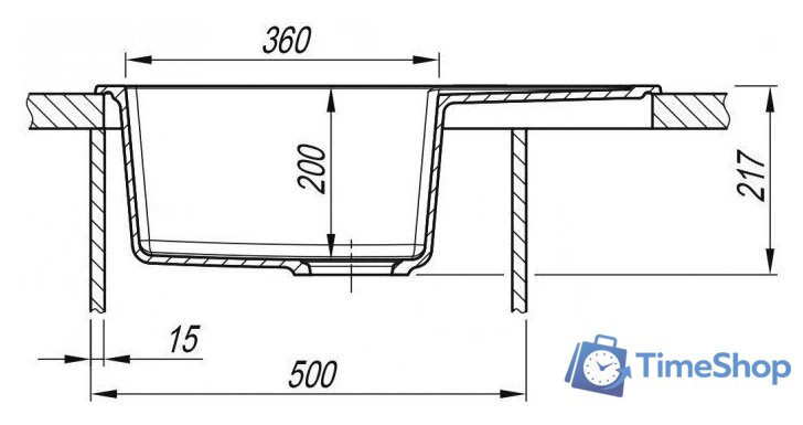Кухонная мойка ARFEKA ZIA 65 Warm Beige - Изображение №7 — Интернет-магазин Time-Shop