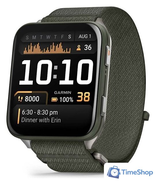 Умные часы Garmin Venu X1 (титановый/зеленый) - Изображение №1 — Интернет-магазин Time-Shop