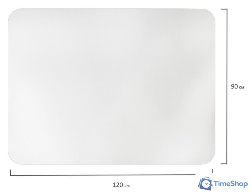 Коврик защитный Brabix 90x120 см 606622 (матовый) - Изображение №2 — Интернет-магазин Time-Shop