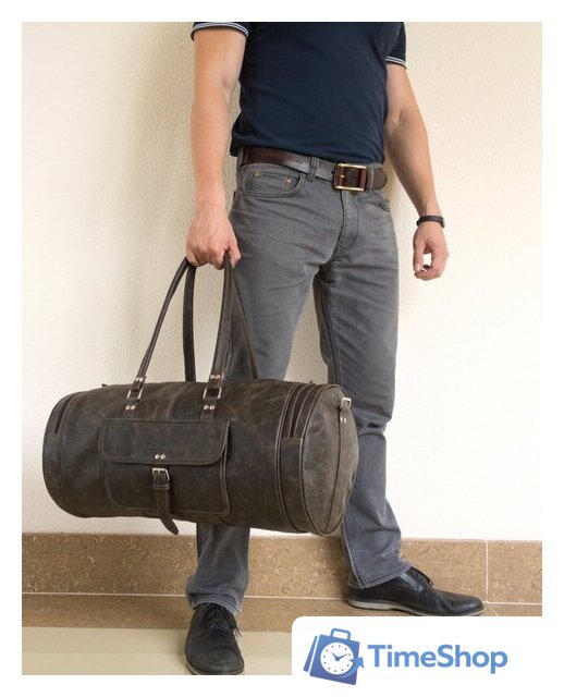 Дорожная сумка Carlo Gattini Sinfonica Belforte 4011-04 (темно-коричневый) - Изображение №4 — Интернет-магазин Time-Shop