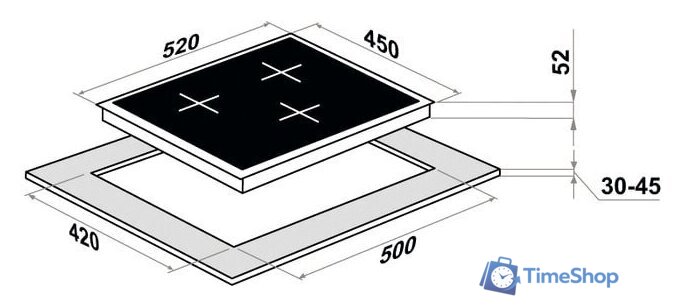 Варочная панель MAUNFELD CVCE453DBK - Изображение №11 — Интернет-магазин Time-Shop