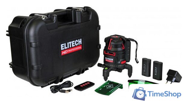 Лазерный нивелир ELITECH HD Professional HD LN 5D Green 204734 - Изображение №1 — Интернет-магазин Time-Shop