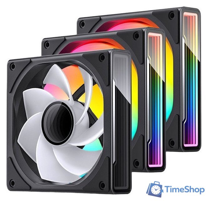 Комплект вентиляторов для корпуса Jonsbo ZK-120 Reversed (черный, 3 шт.) - Изображение №1 — Интернет-магазин Time-Shop