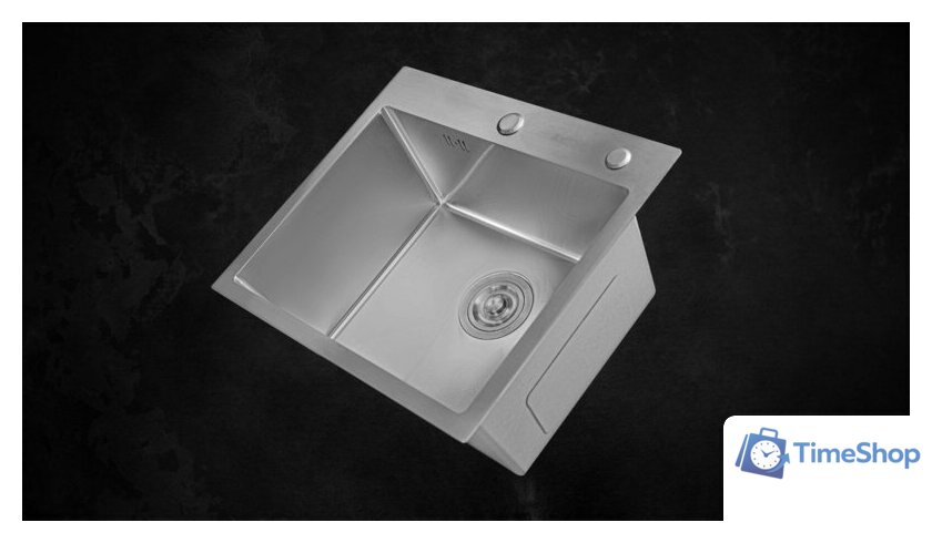 Кухонная мойка Astir Satin 50x44 (с сифоном, дозатором и коландером) - Изображение №8 — Интернет-магазин Time-Shop