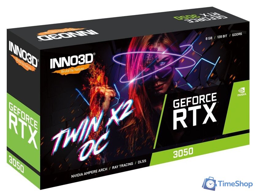 Видеокарта Inno3D GeForce RTX 3050 Twin X2 OC N30502-08D6X-1711VA41 - Изображение №3 — Интернет-магазин Time-Shop