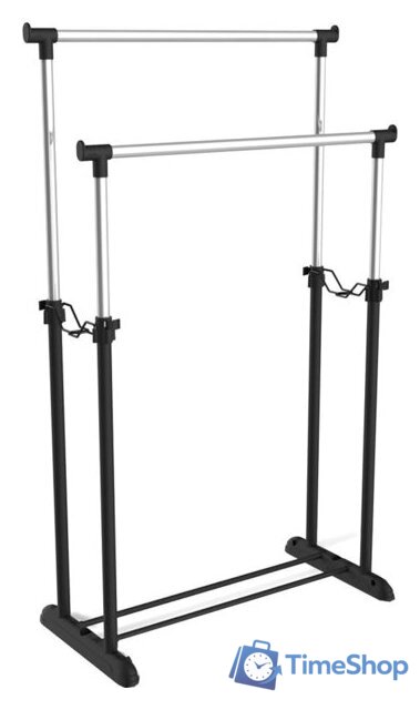 Стойка для одежды Sheffilton SHT-WR4150 899484 (черный/черный муар/хром лак) - Изображение №1 — Интернет-магазин Time-Shop