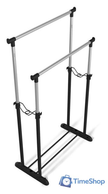 Стойка для одежды Sheffilton SHT-WR4150 899484 (черный/черный муар/хром лак) - Изображение №2 — Интернет-магазин Time-Shop