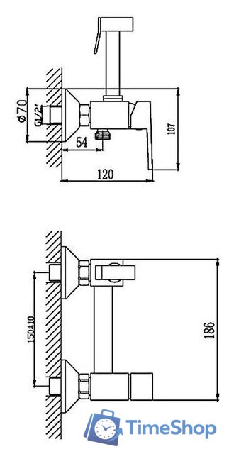 Смеситель Haiba HB5513 (хром) - Изображение №2 — Интернет-магазин Time-Shop