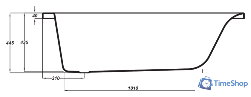 Ванна Cersanit Lorena 150x70 - Изображение №3 — Интернет-магазин Time-Shop