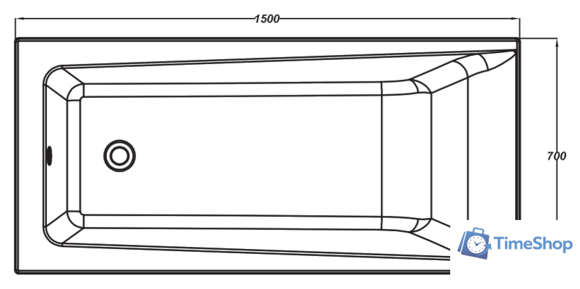 Ванна Cersanit Lorena 150x70 - Изображение №4 — Интернет-магазин Time-Shop