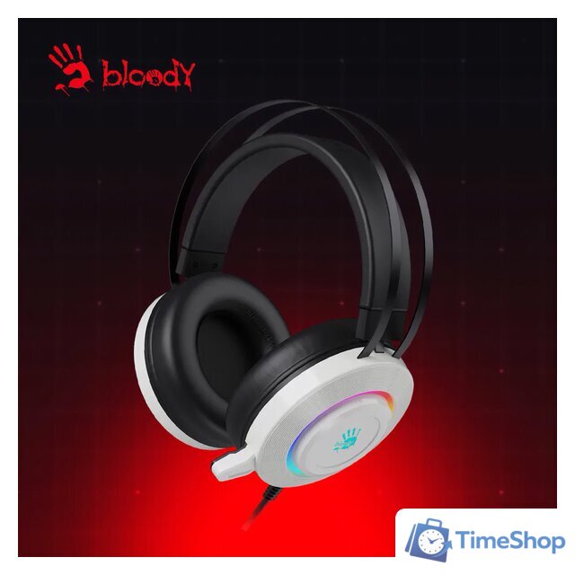 Наушники A4Tech Bloody G521 (белый) - Изображение №2 — Интернет-магазин Time-Shop