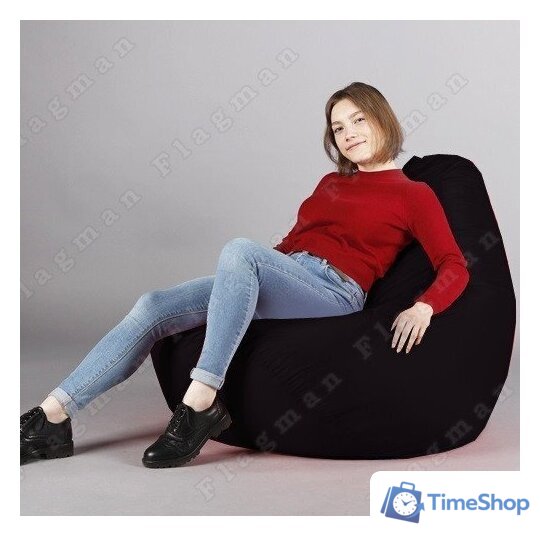 Кресло-мешок Flagman Груша Макси Г2.1-01 (черный) - Изображение №12 — Интернет-магазин Time-Shop