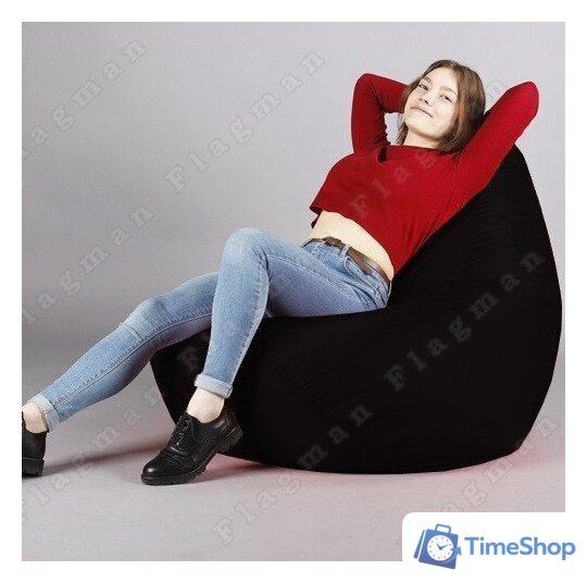 Кресло-мешок Flagman Груша Макси Г2.1-01 (черный) - Изображение №13 — Интернет-магазин Time-Shop