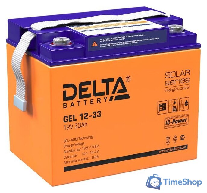 Аккумулятор для ИБП Delta GEL 12-33 (12В/33 А·ч) - Изображение №1 — Интернет-магазин Time-Shop