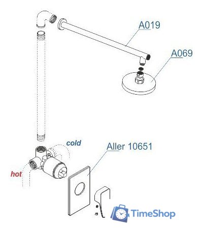 Душевая система  Wasserkraft A12669 - Изображение №9 — Интернет-магазин Time-Shop