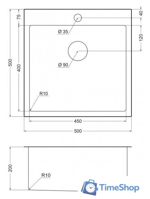 Кухонная мойка Emar EMB-117A PVD Nano Coppery - Изображение №2 — Интернет-магазин Time-Shop