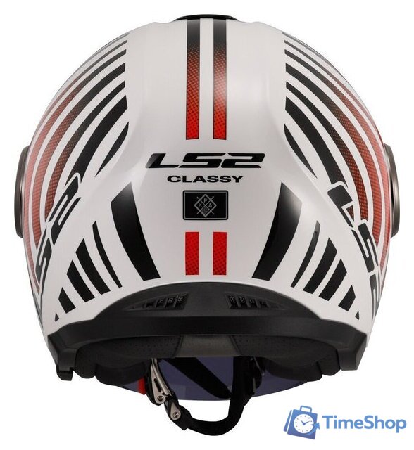 Мотошлем LS2 OF620 Classy Cool (XL, белый/красный) - Изображение №4 — Интернет-магазин Time-Shop