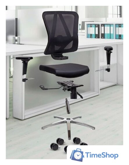 Офисное кресло Бюрократ CH-668 (темно-серый Holland 18) - Изображение №3 — Интернет-магазин Time-Shop