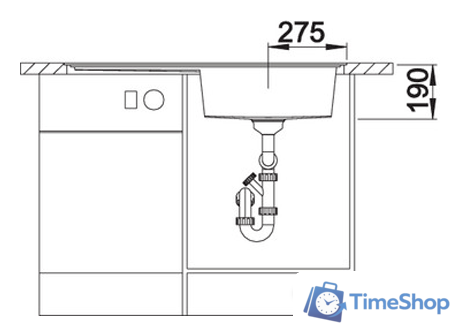 Кухонная мойка Blanco Zenar XL 6 S-F (темная скала, левая, с клапаном-автоматом) - Изображение №2 — Интернет-магазин Time-Shop