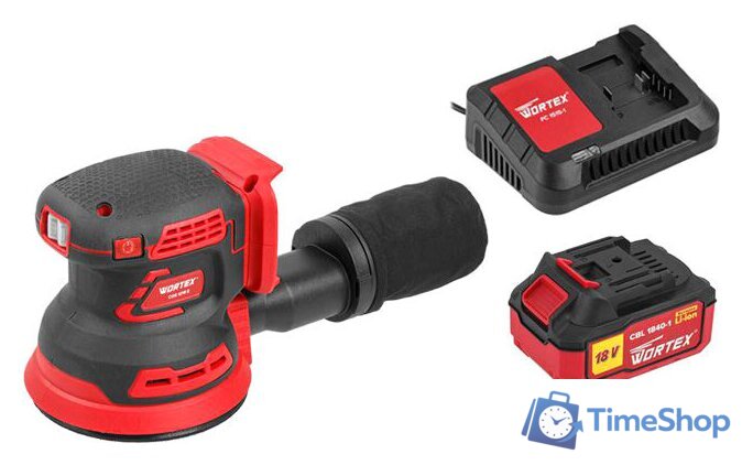 Эксцентриковая шлифмашина Wortex COS 1218 E ALL1 1334403 (с 1-м АКБ) - Изображение №1 — Интернет-магазин Time-Shop