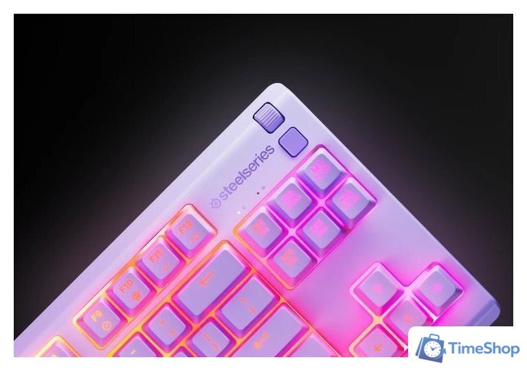 Клавиатура SteelSeries Apex 3 TKL (сиреневый, нет кириллицы) - Изображение №5 — Интернет-магазин Time-Shop