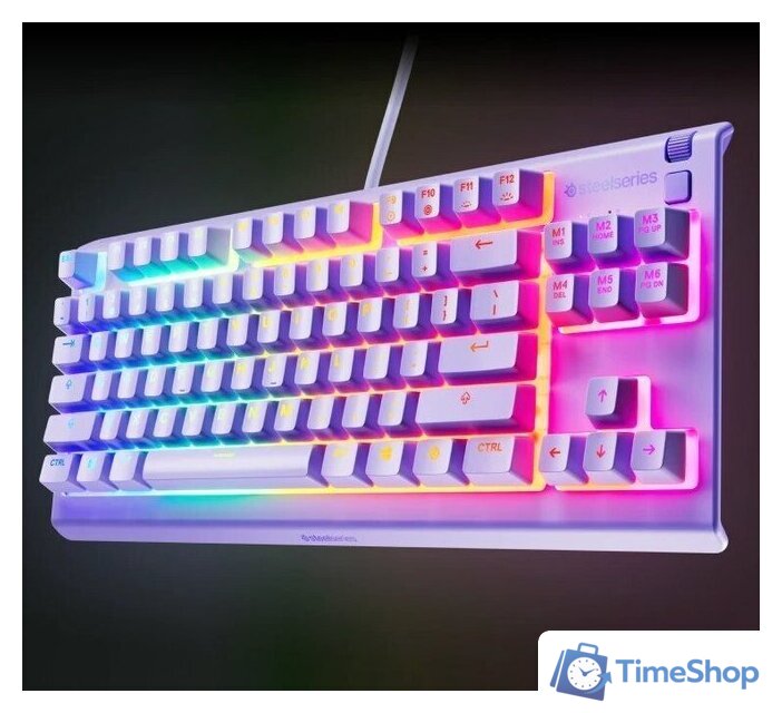 Клавиатура SteelSeries Apex 3 TKL (сиреневый, нет кириллицы) - Изображение №3 — Интернет-магазин Time-Shop
