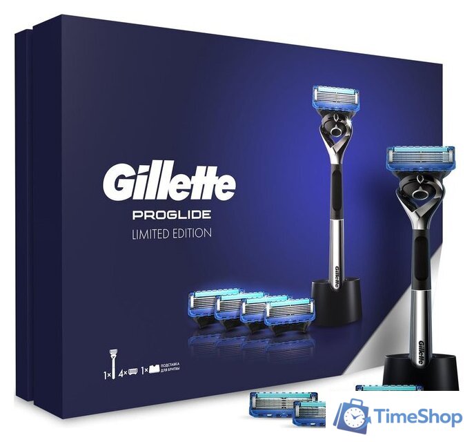 Подарочный набор Gillette Fusion Proglide 5 сменных кассет + подставка - Изображение №5 — Интернет-магазин Time-Shop